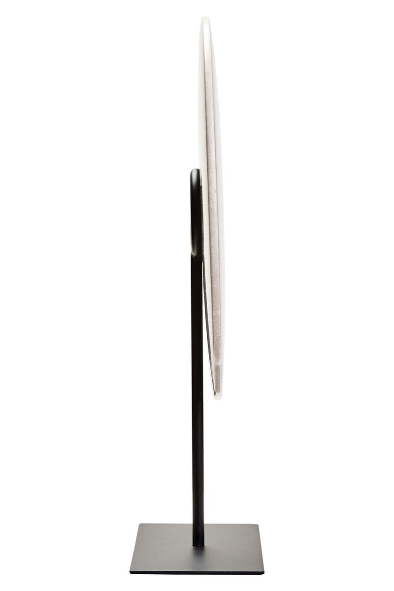 Zoro Large Round Dia 30cm Grey Marble Disc Sculpture