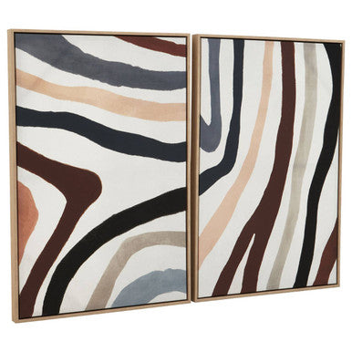 Astratto Set Of Two Multi Coloured Abstract Wall Art