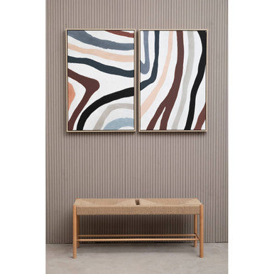 Astratto Set Of Two Multi Coloured Abstract Wall Art