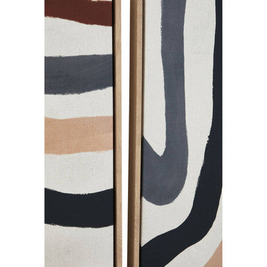 Astratto Set Of Two Multi Coloured Abstract Wall Art