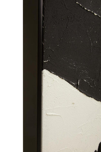 Astratto Black and White Abstract Hand Painted Wall Art