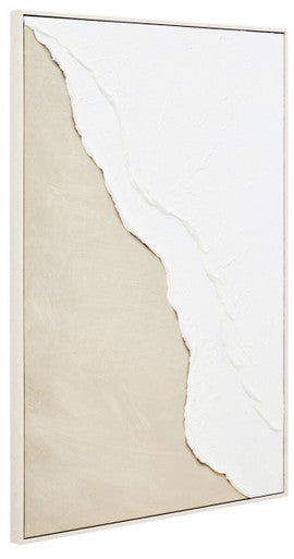 Wall Art Astratto Canvas Natural And White | Textured Plaster