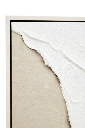 Wall Art Astratto Canvas Natural And White | Textured Plaster