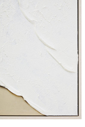 Wall Art Astratto Canvas Natural And White | Textured Plaster