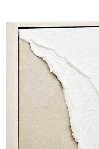 Wall Art Astratto Canvas Natural And White | Textured Plaster