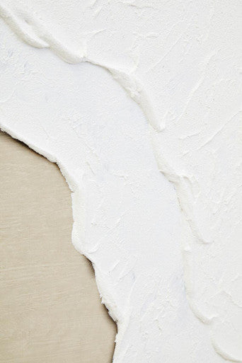 Wall Art Astratto Canvas Natural And White | Textured Plaster