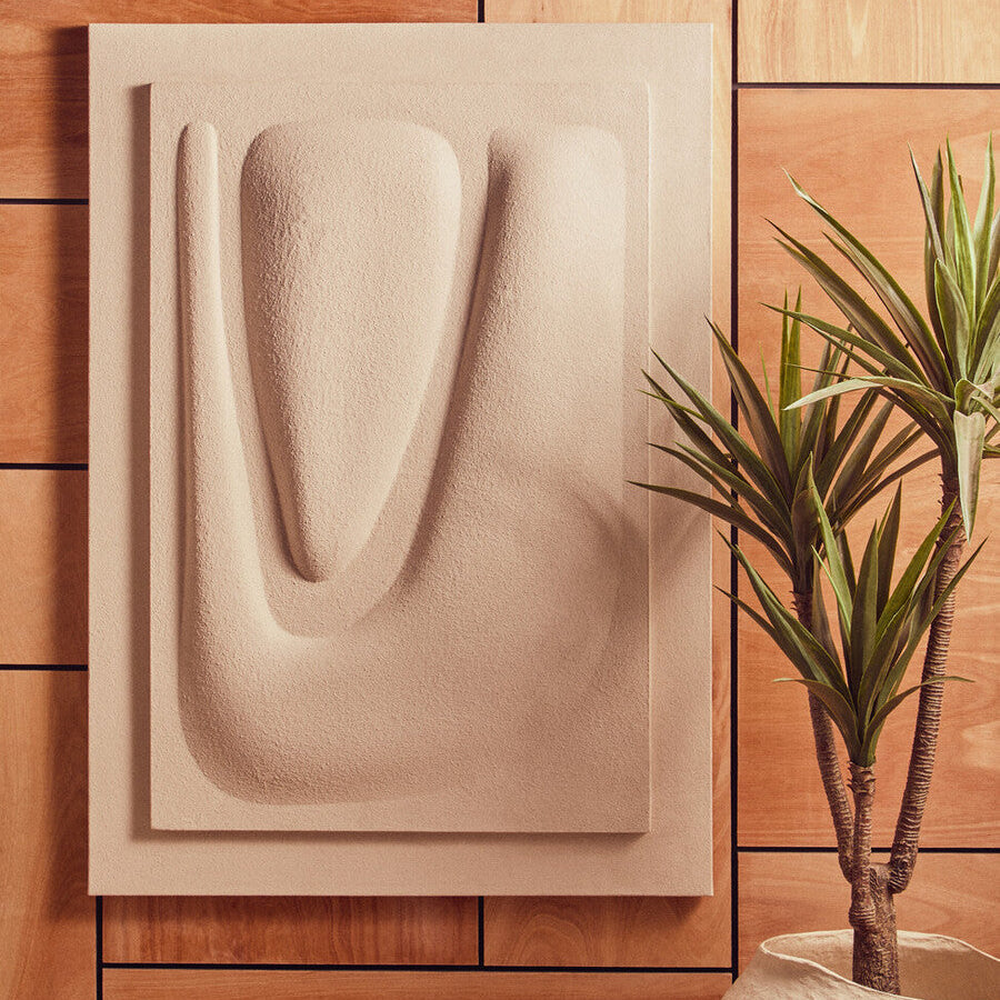 Astratto 3D Cream Wall Art