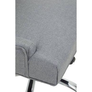 Anita Home Office Gaming Swivel Chair Grey Fabric and Chrome Base