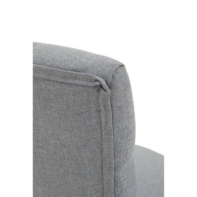 Anita Home Office Gaming Swivel Chair Grey Fabric and Chrome Base