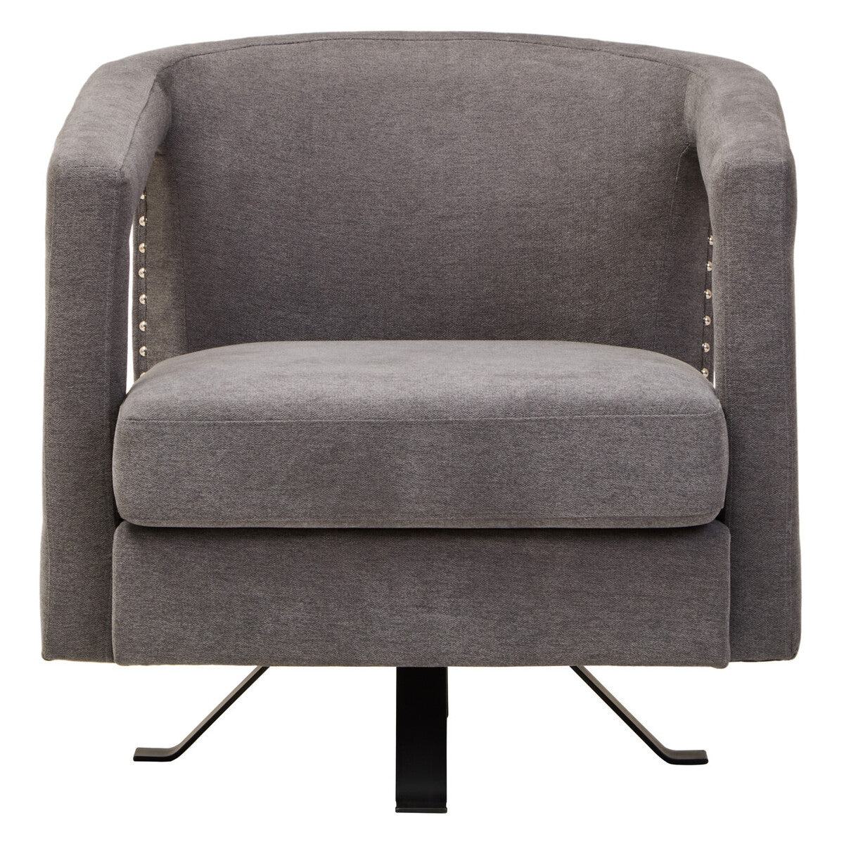 Hestia Ash Grey Velvet Swivel Chair| 360 Degree Swivel