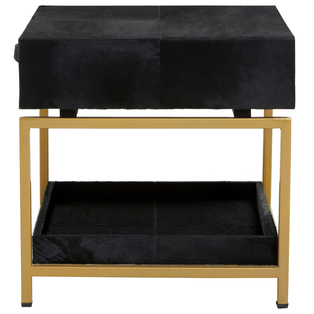 Bedside Table Kensington Townhouse Hair On Leather | Boutique