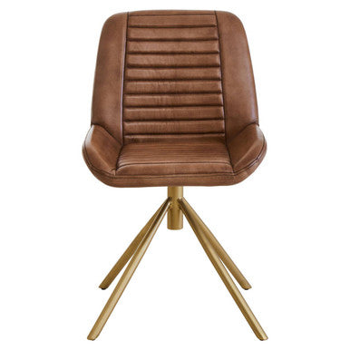 Buffalo Brown Real Leather Chair Kitchen Dining