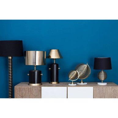 Melora Round Marble Gold Finish Table Lamp Base