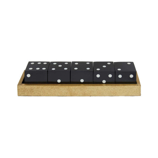 Churchill Games Gold Dice Set with 5 Black Dice