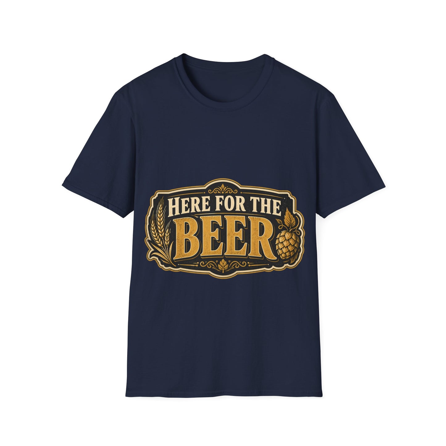 "Here for the Beer" T-shirt for Beer Lovers Vintage Unisex Tee