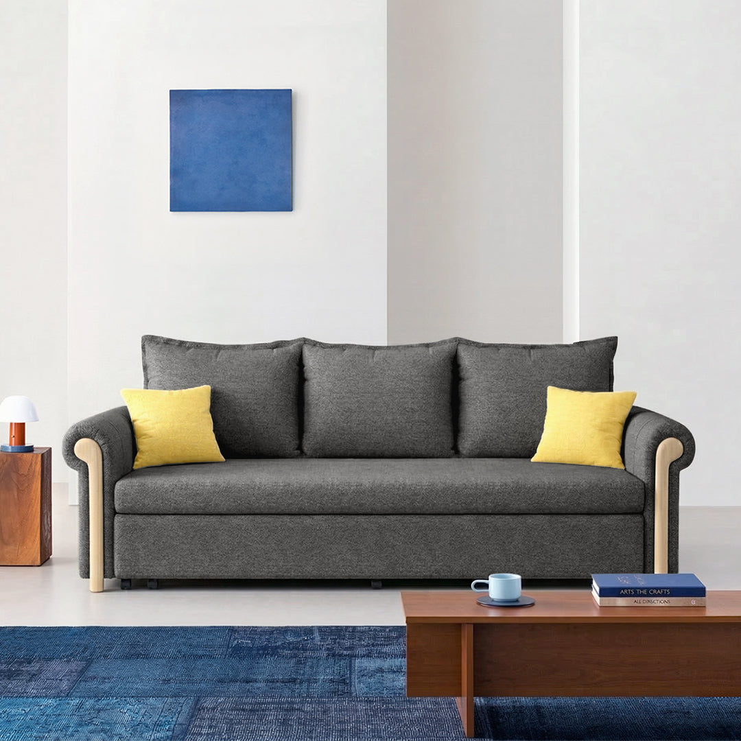 Braylene Two Seater Sofa Bed in Linen-Cotton