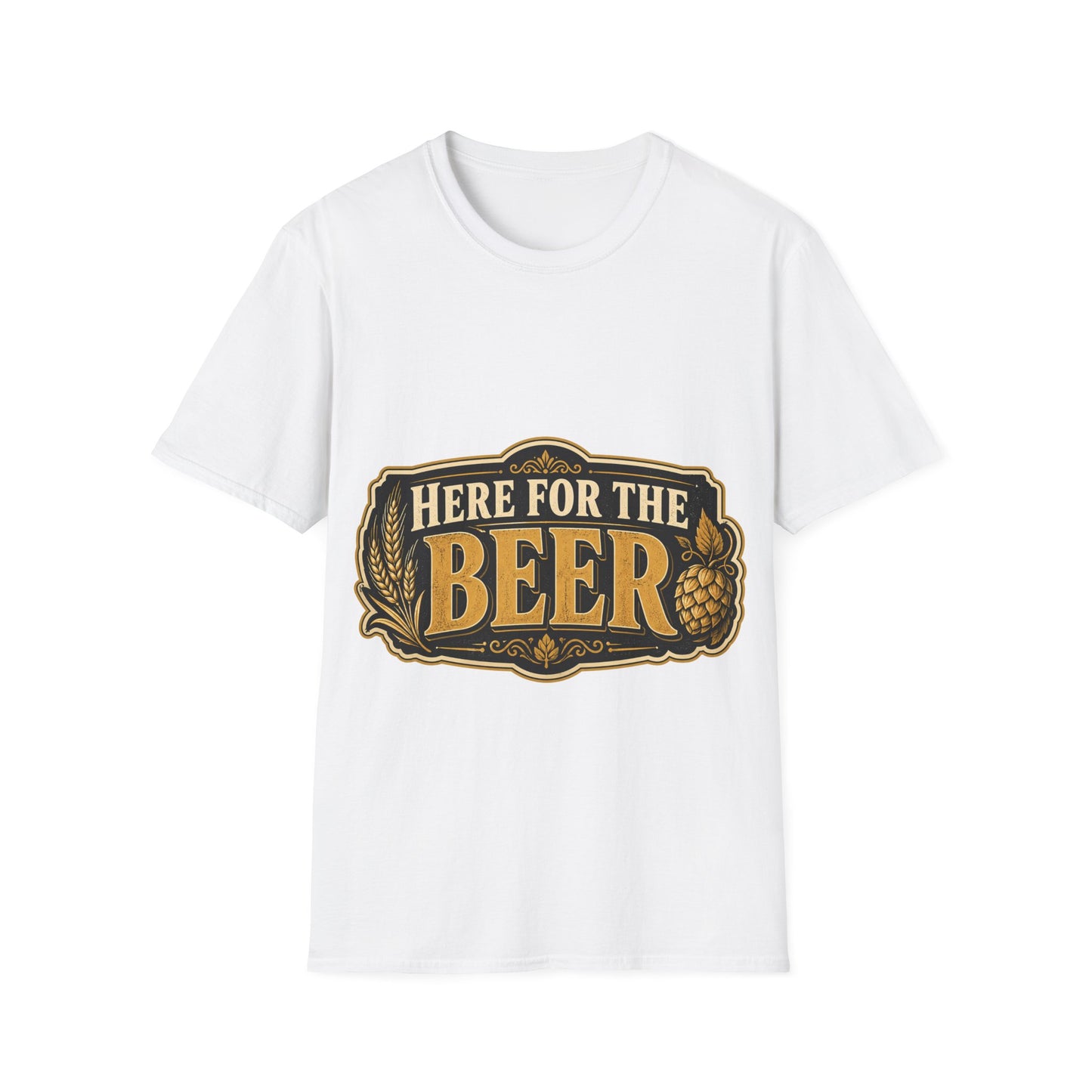 "Here for the Beer" T-shirt for Beer Lovers Vintage Unisex Tee