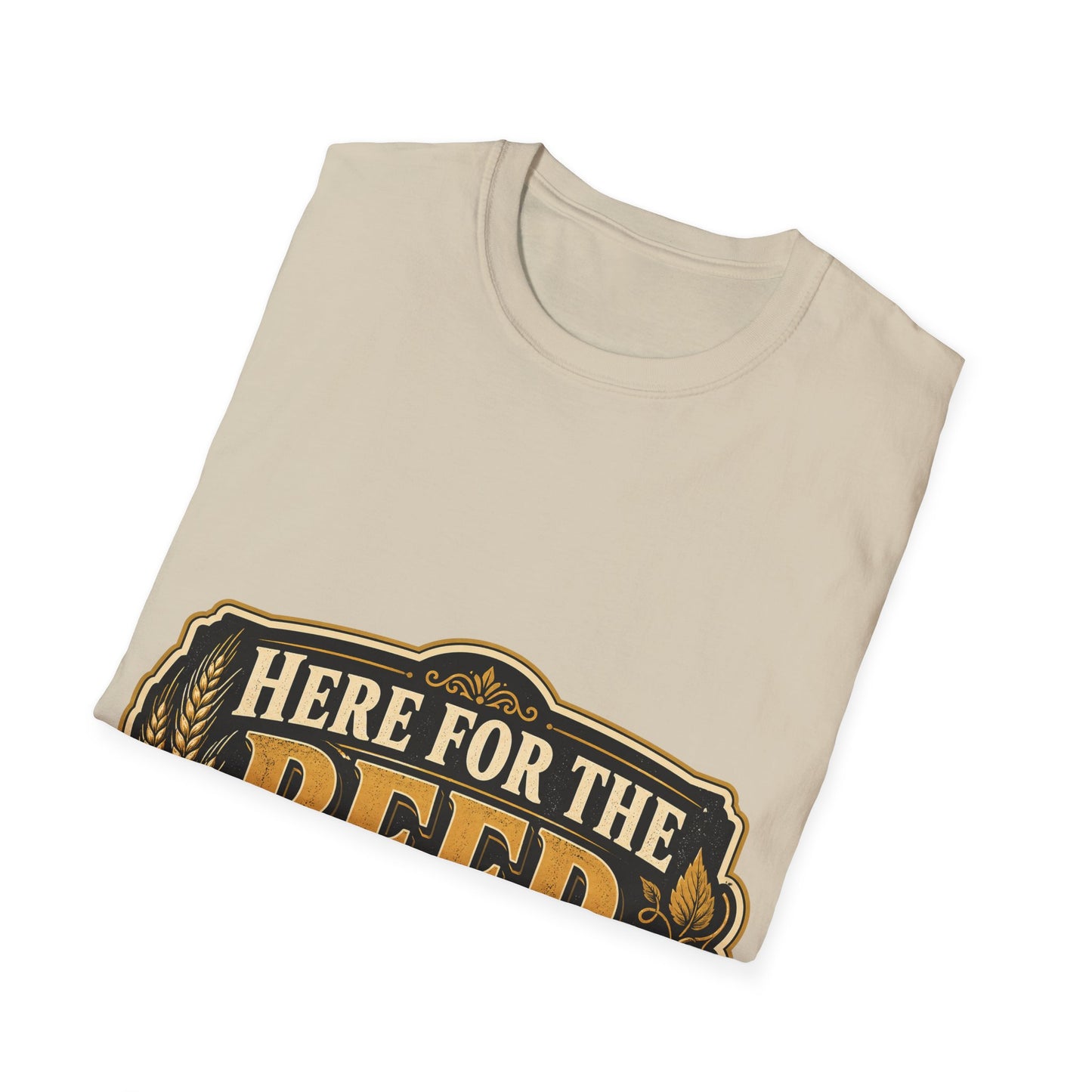 "Here for the Beer" T-shirt for Beer Lovers Vintage Unisex Tee