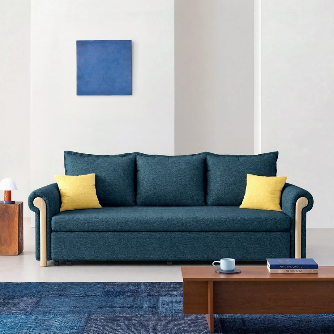 Braylene Two Seater Sofa Bed in Linen-Cotton