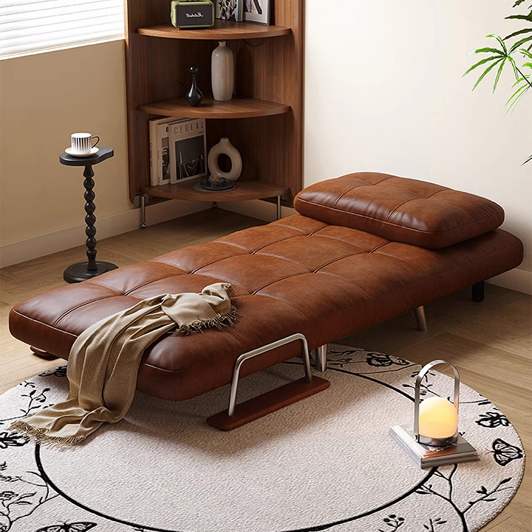 Riley Single Sofa Bed and Two Seater Sofa Bed Black or Brown Faux Leather