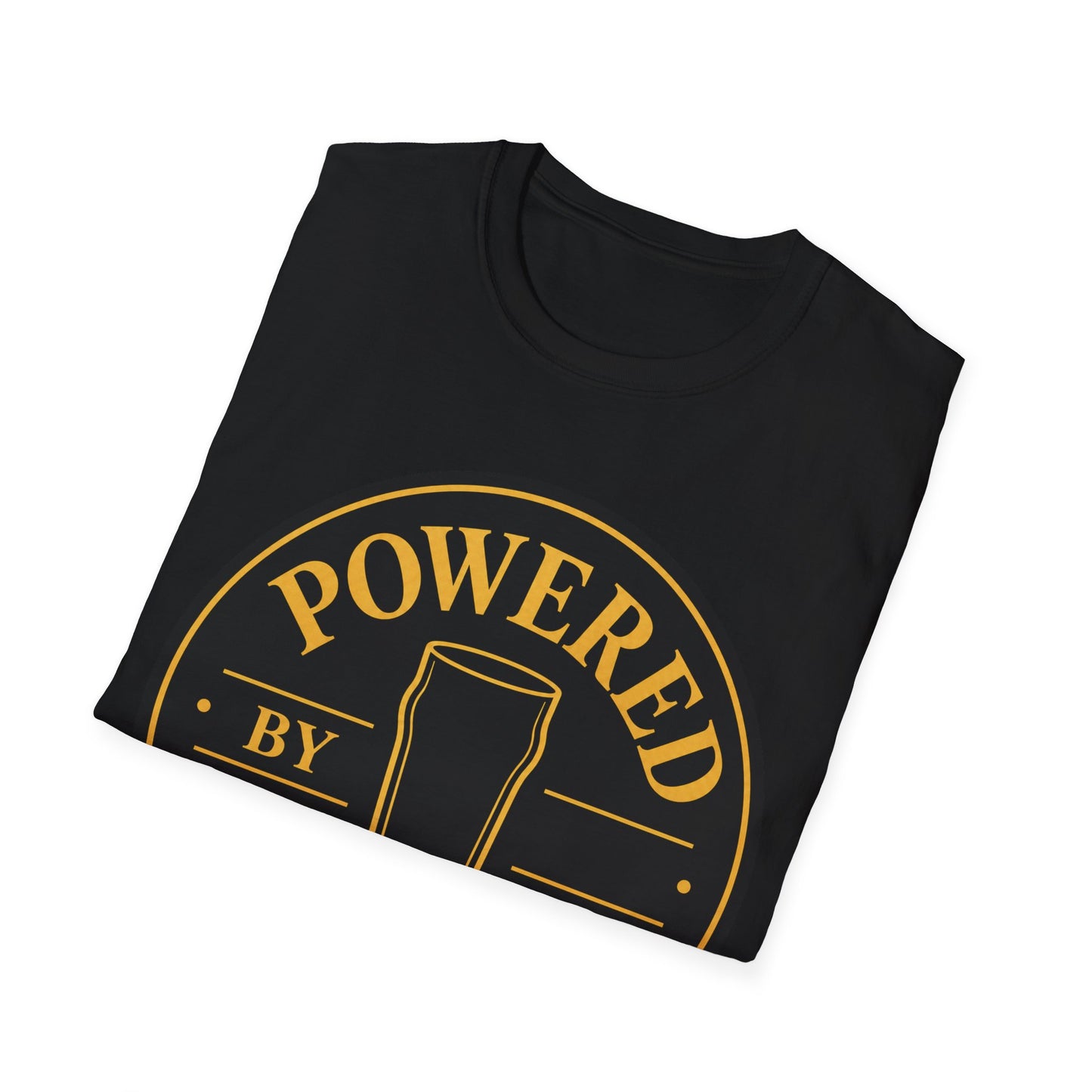 "Powered by Pints"  T-shirt for Beer Lovers Vintage Pub Tee