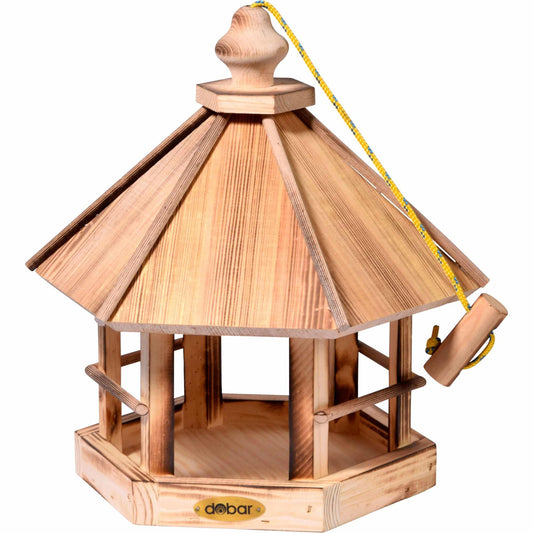 Caliente Hanging Bird House Feder  | Flamed | Pine Wood