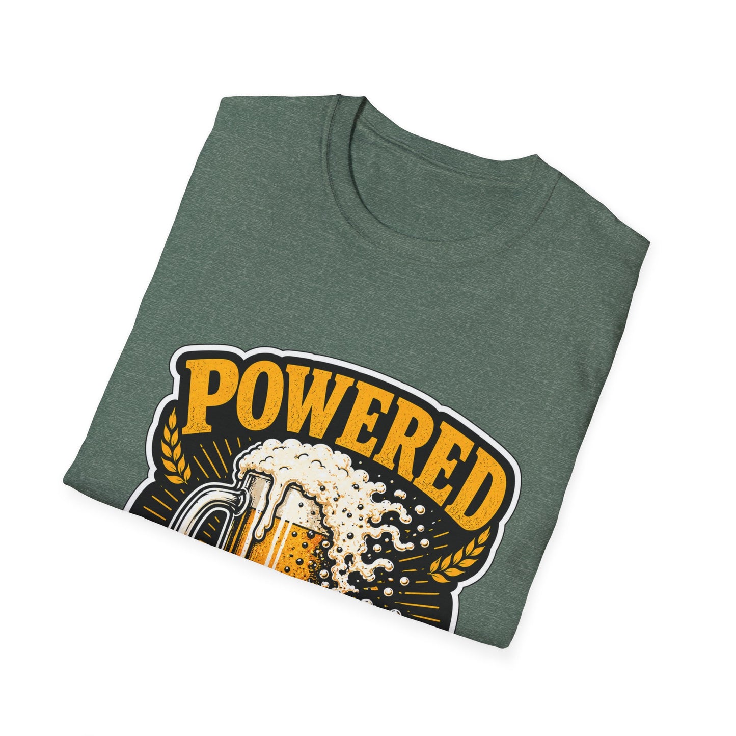 Powered by Pints T-Shirt — Funny Beer Mug Graphic Tee for Beer Lovers
