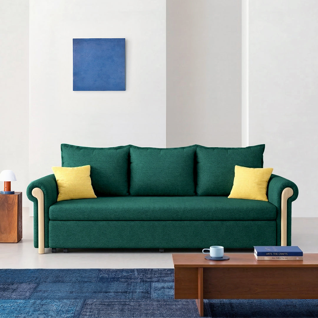 Braylene Two Seater Sofa Bed in Linen-Cotton