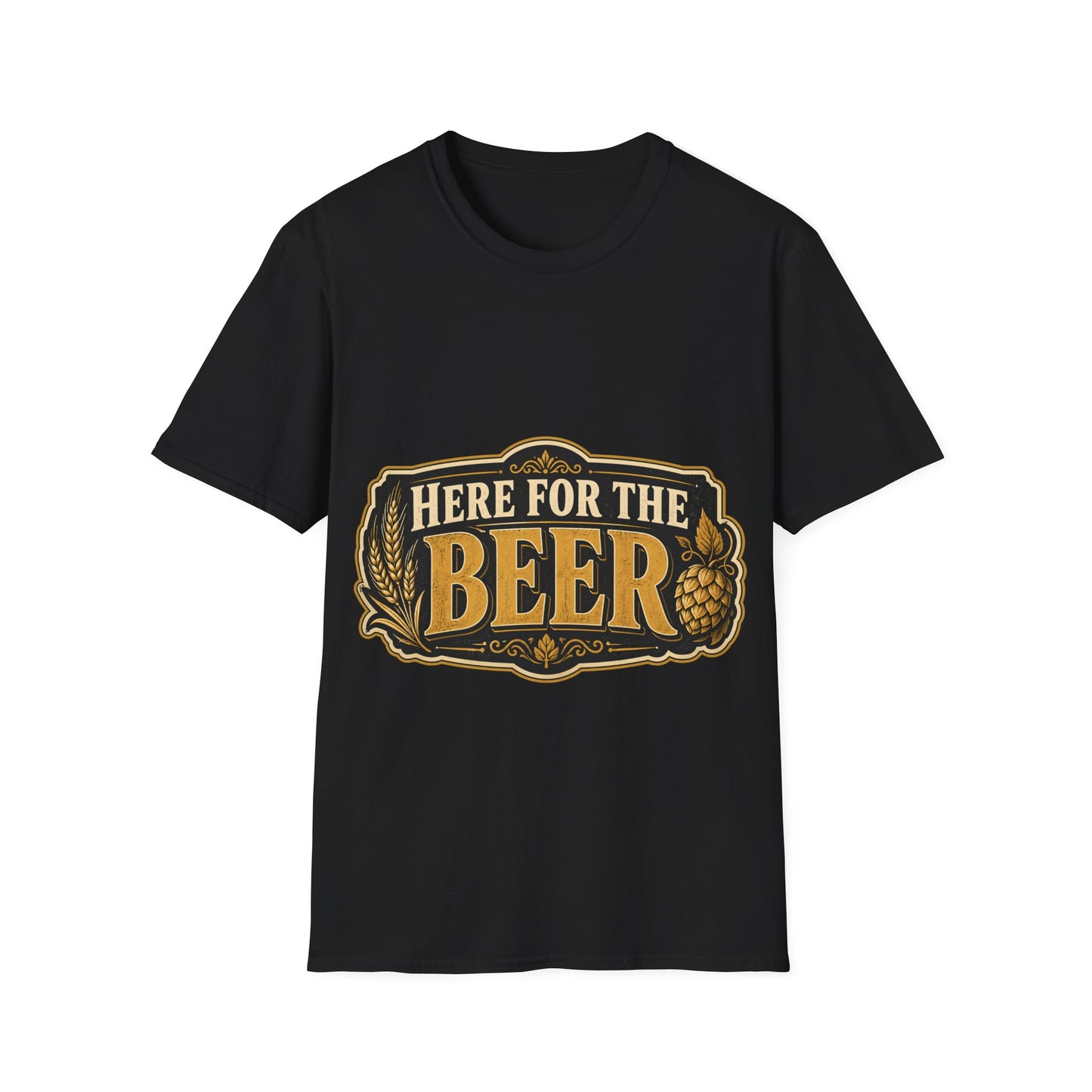 "Here for the Beer" T-shirt for Beer Lovers Vintage Unisex Tee