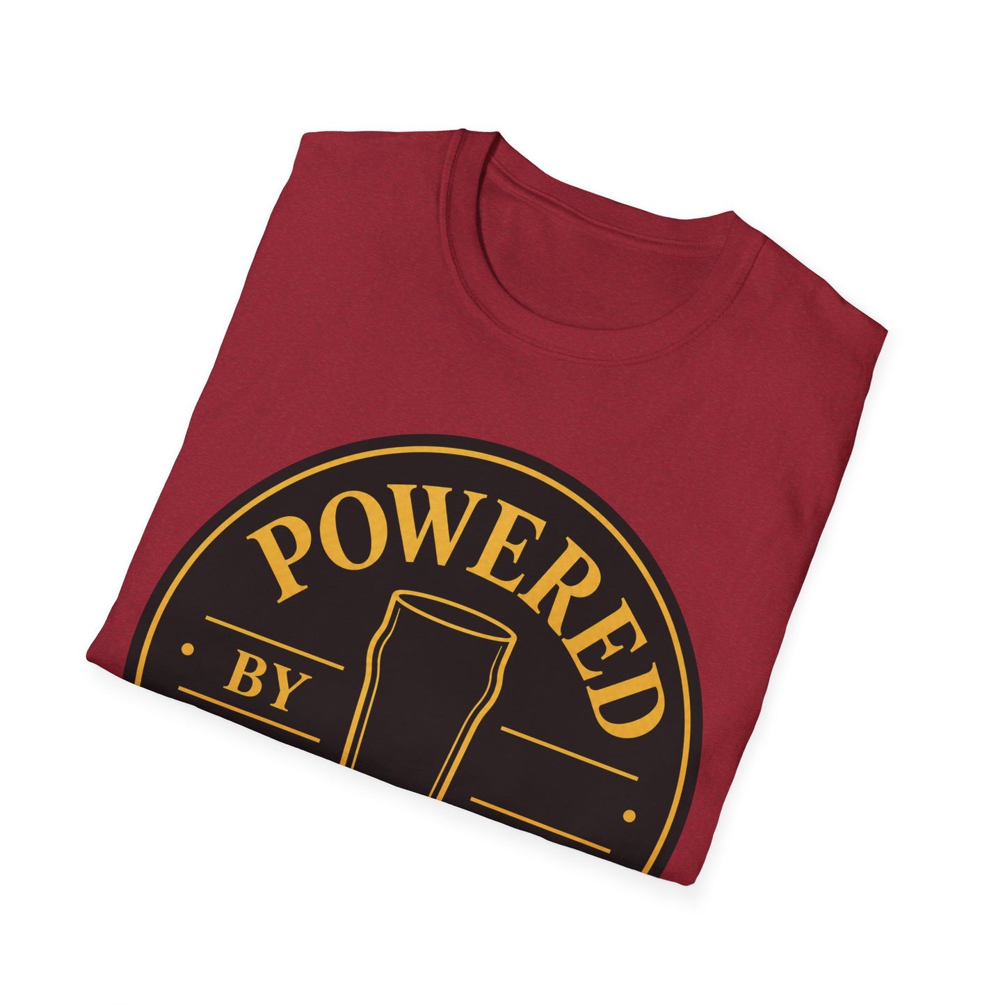 "Powered by Pints"  T-shirt for Beer Lovers Vintage Pub Tee