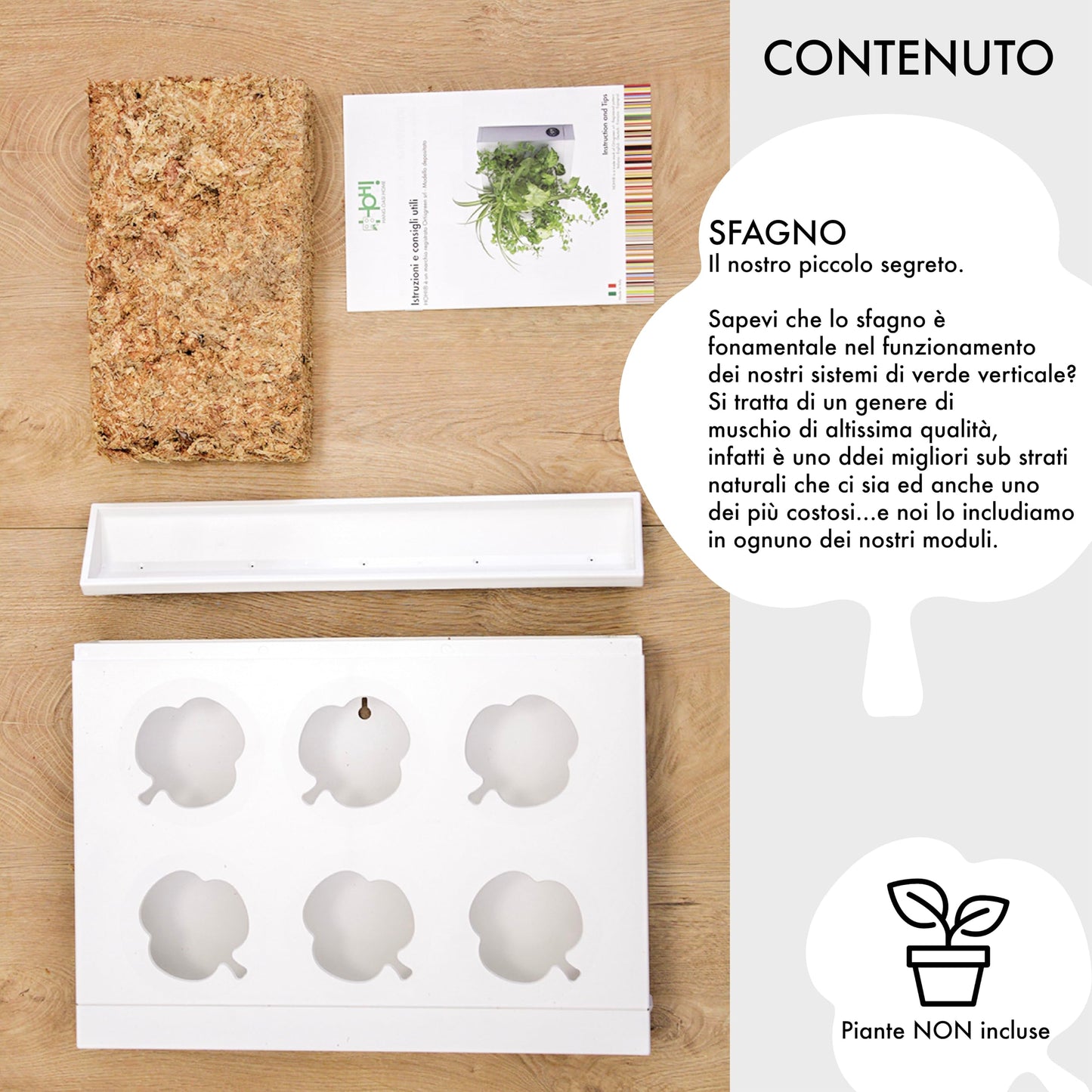 Indoor Outdoor Wall Mount Hanging Multi Plant Pot | White