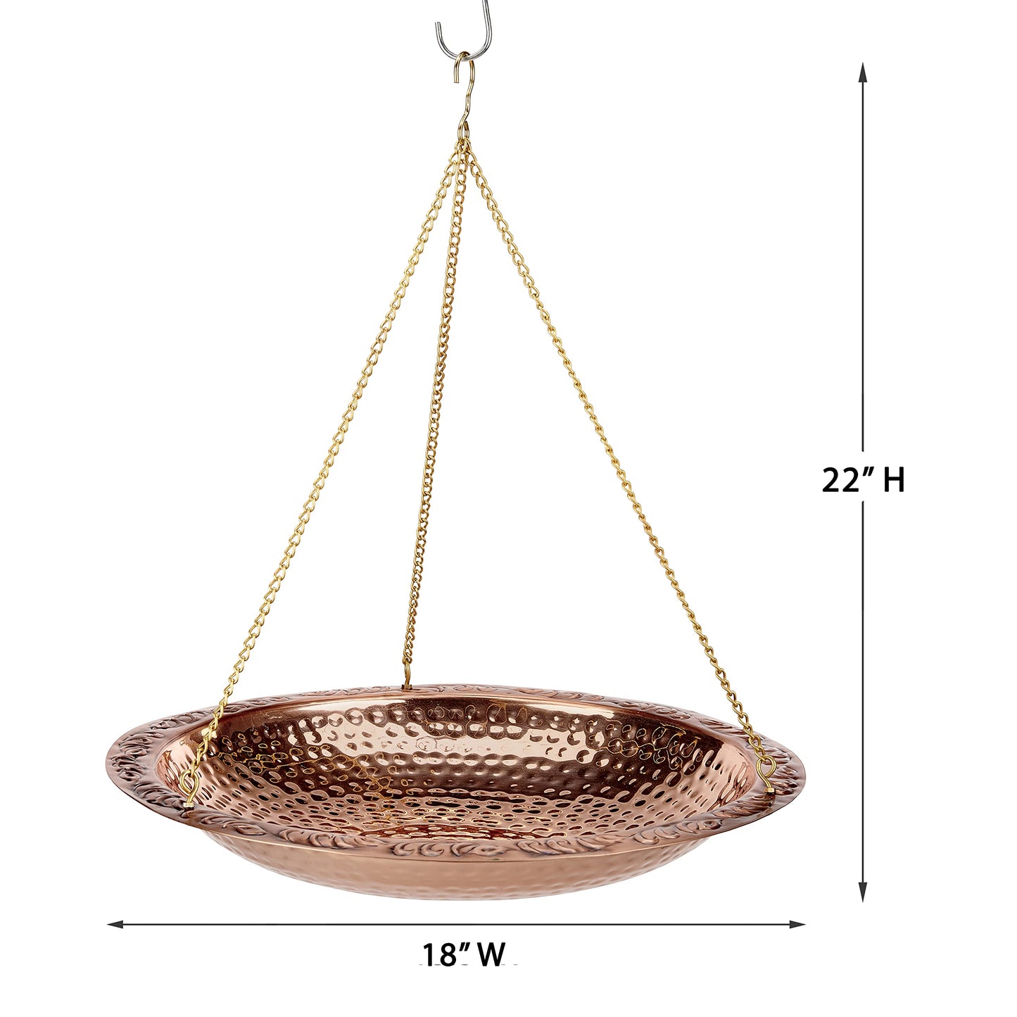 Hanging Bird Bath | Pure Copper | Rust-free | Shop Online UK