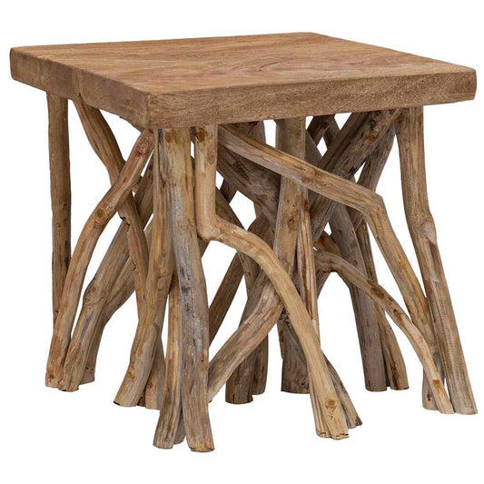 Log Coffee Table | Recycled Wood | 40x40x40 cm