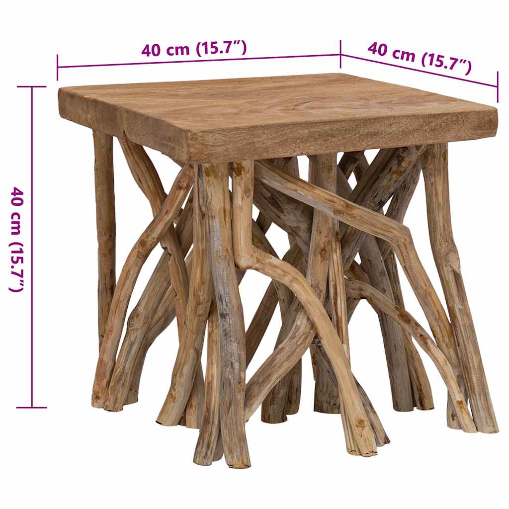 Log Coffee Table | Recycled Wood | 40x40x40 cm