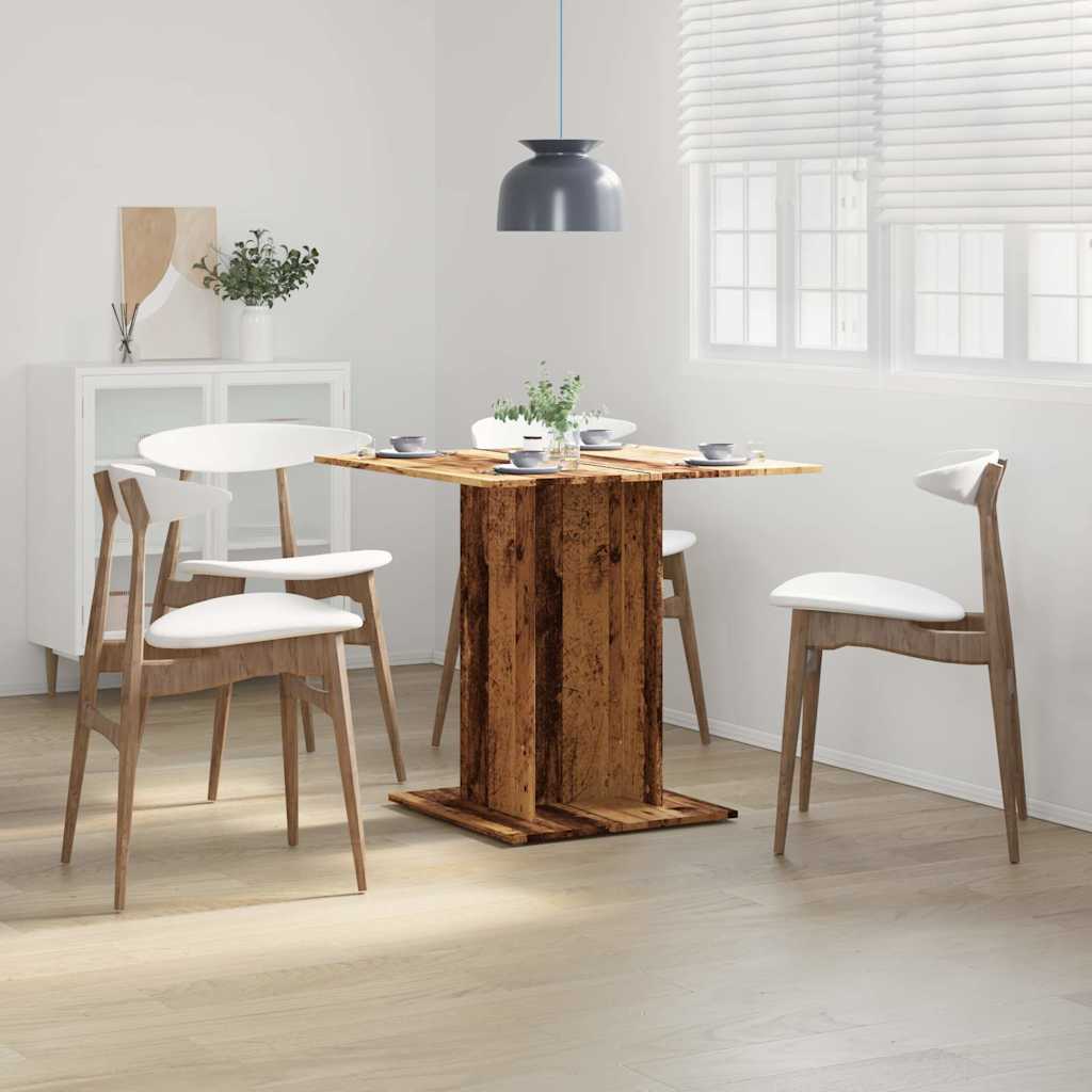 Minimalist Dining Table Old Engineered Wood | Low Maintenance