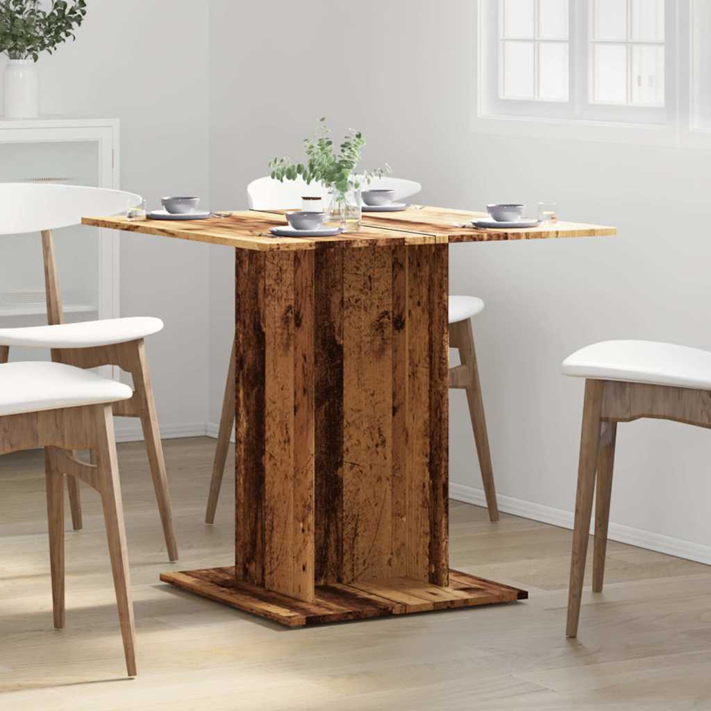 Minimalist Dining Table Old Engineered Wood | Low Maintenance
