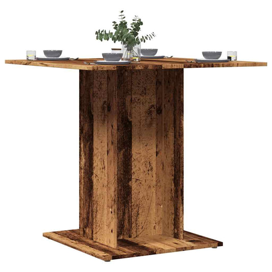 Minimalist Dining Table Old Engineered Wood | Low Maintenance
