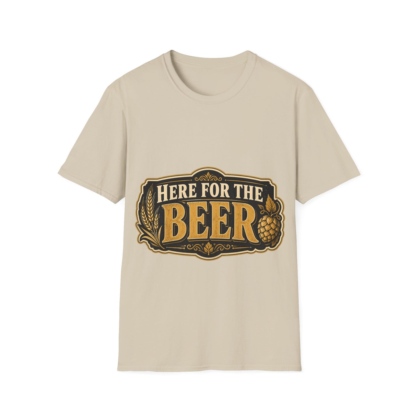 "Here for the Beer" T-shirt for Beer Lovers Vintage Unisex Tee