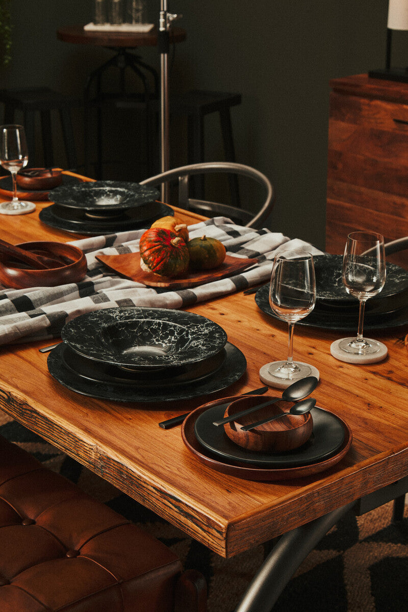 Kora Round Acacia Wood Plate