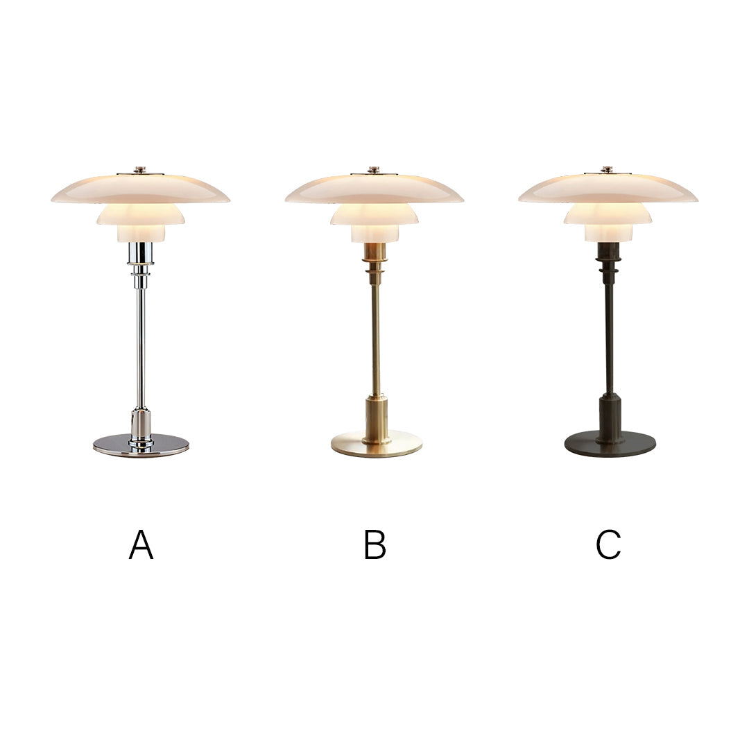 Three table lamps with different base colors on a white background  | Extraordinary Emporium UK