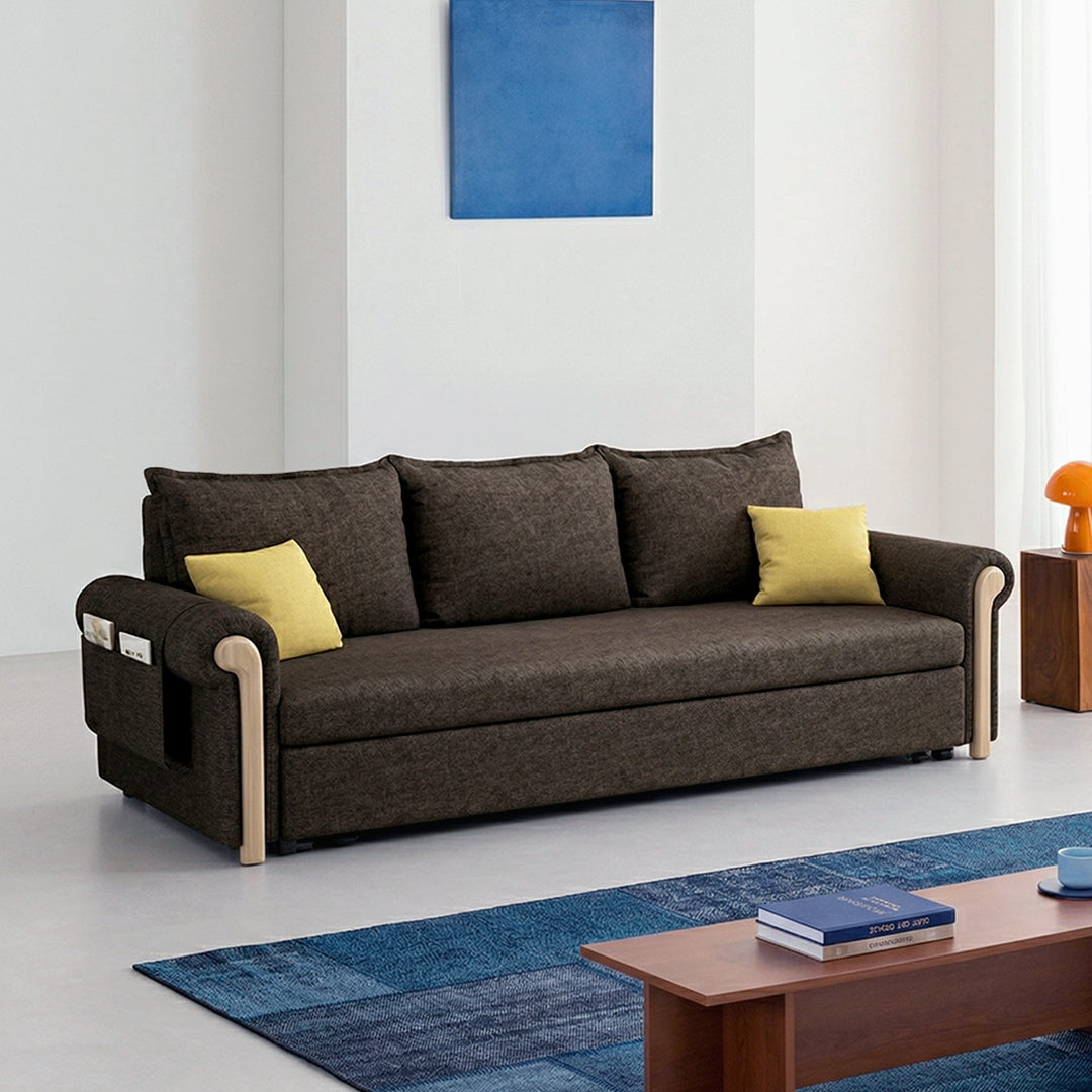 Braylene Two Seater Sofa Bed in Linen-Cotton