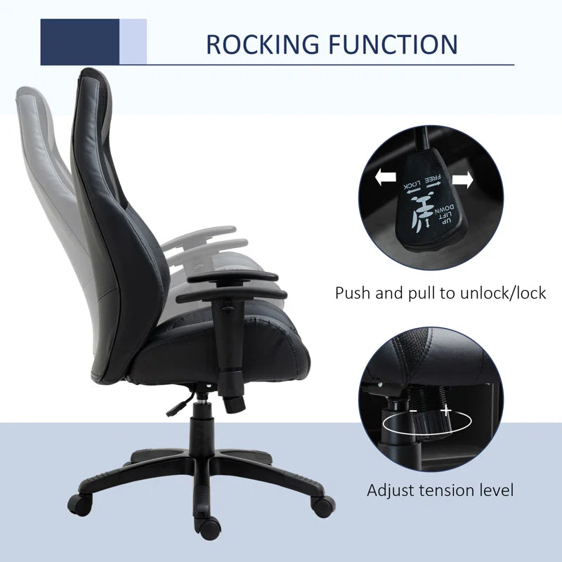 Lili Gaming Chair Faux Leather Padded Adjustable