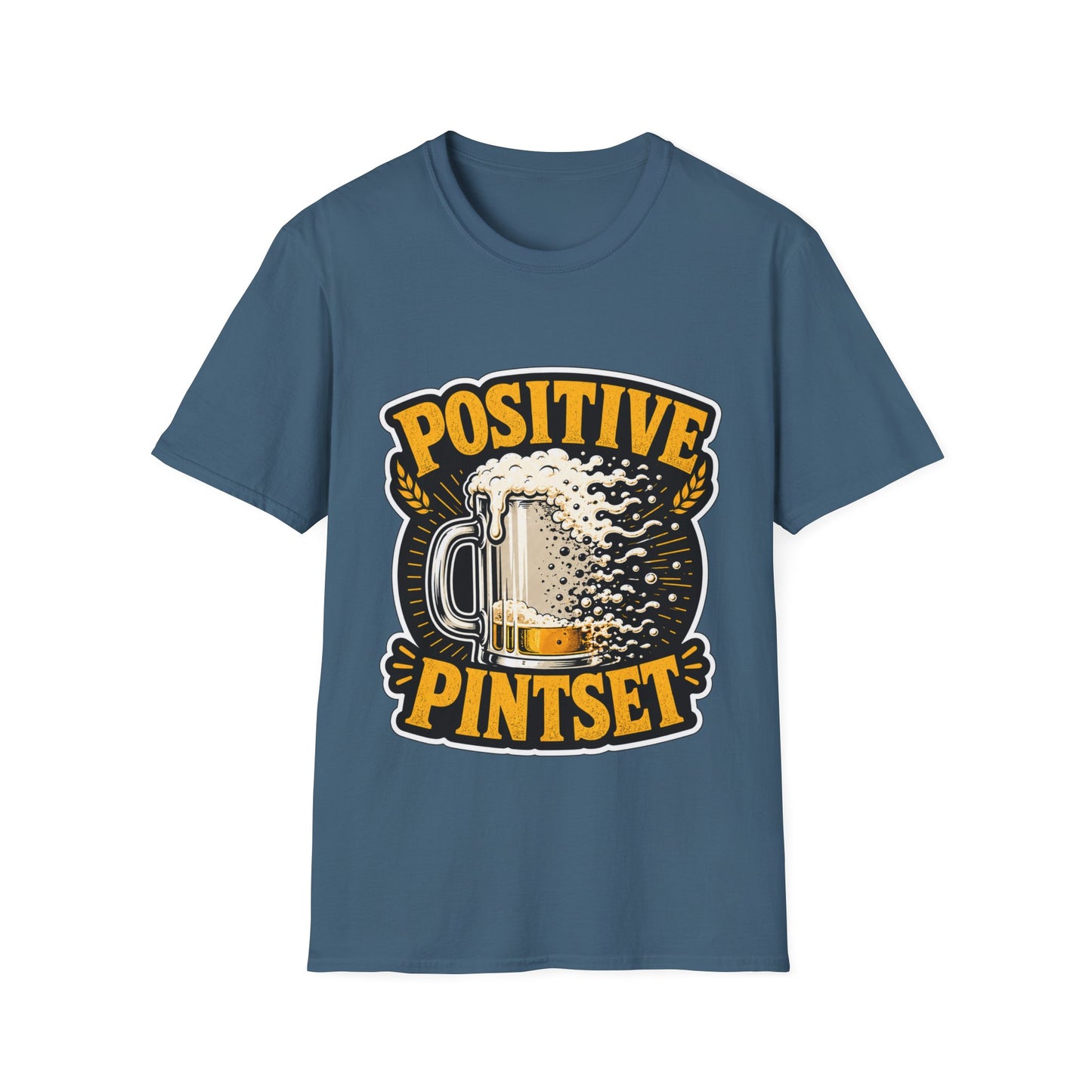 "Positive Pintset" T-Shirt — Funny Beer Mug Graphic Tee Unisex for Beer Lovers