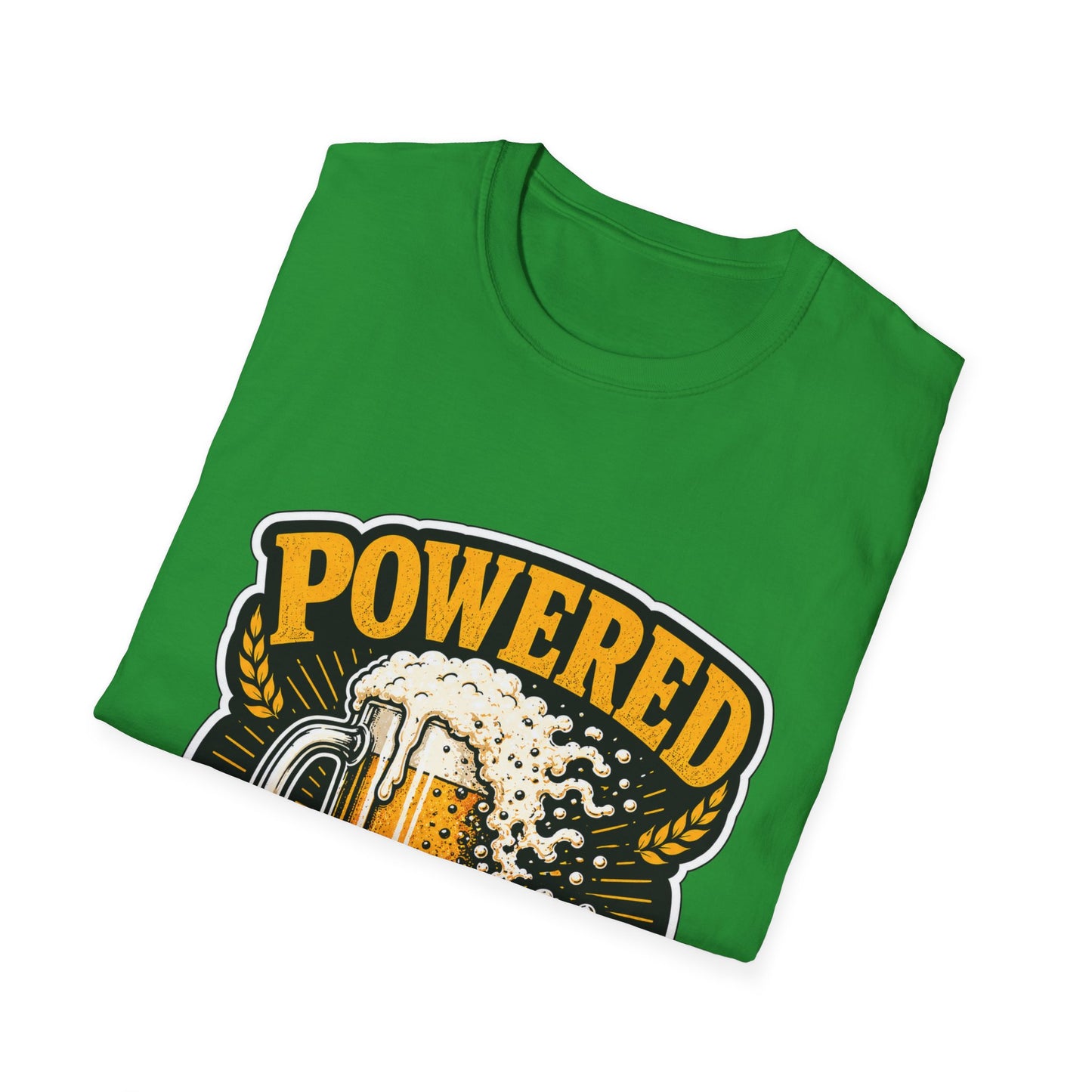 Powered by Pints T-Shirt — Funny Beer Mug Graphic Tee for Beer Lovers