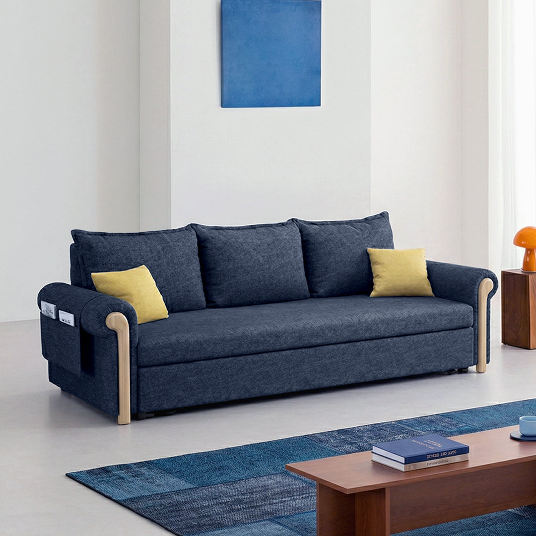 Braylene Two Seater Sofa Bed in Linen-Cotton