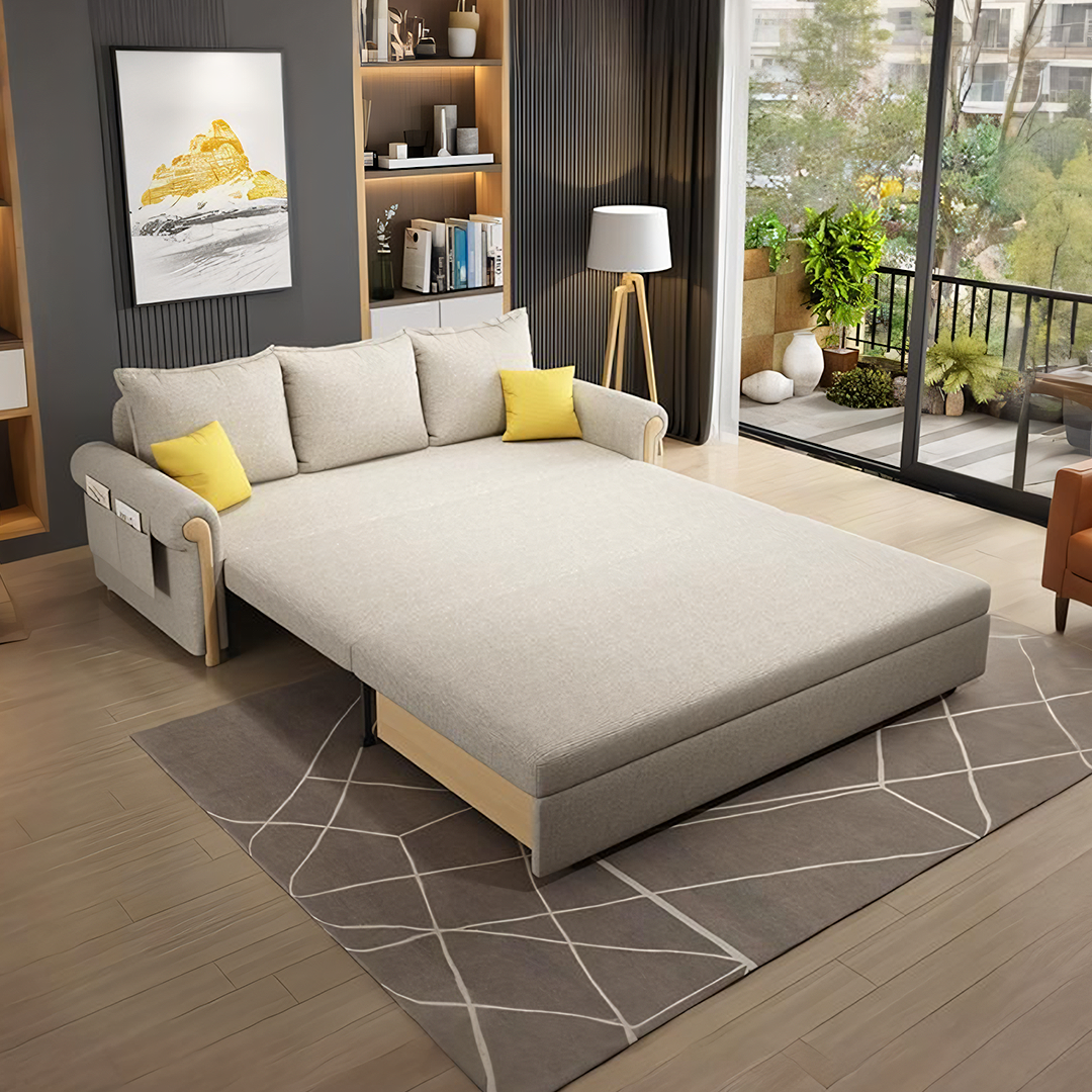 Braylene Two Seater Sofa Bed in Linen-Cotton