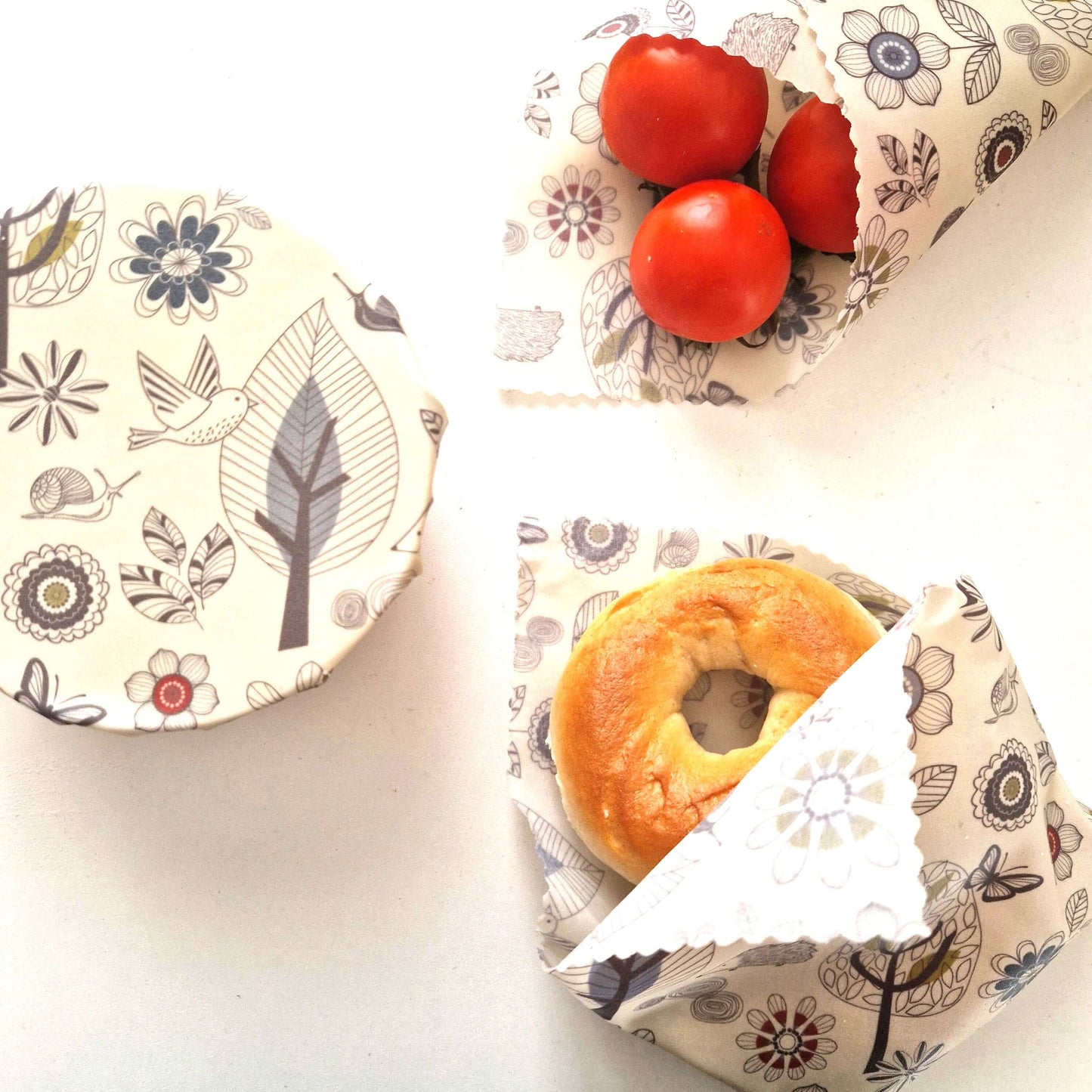 *Set of 3 Handmade Beeswax Wraps | Scandi