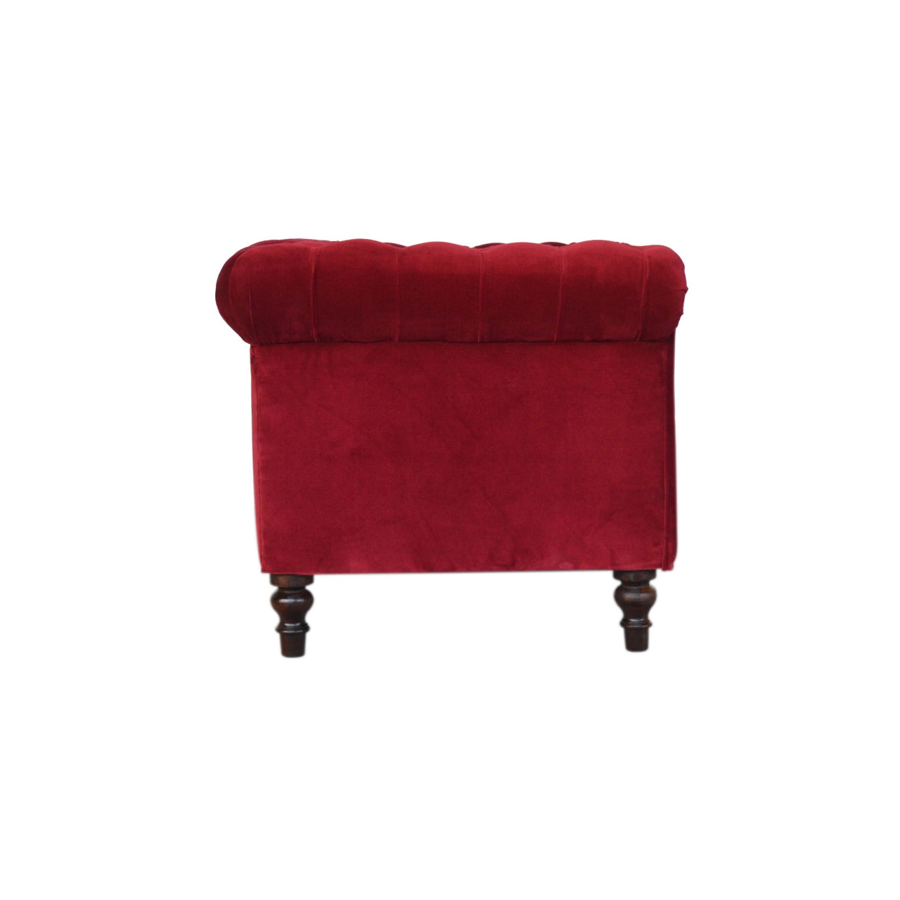 Wine Red Velvet Chesterfield Sofa Made to Order | 2 Seater Cotton Velvet Sofa
