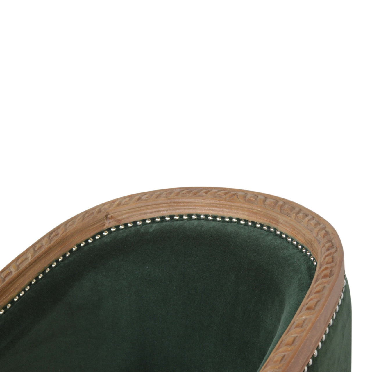 Artisan Occasional Chair | Emerald Velvet | Hand Carved