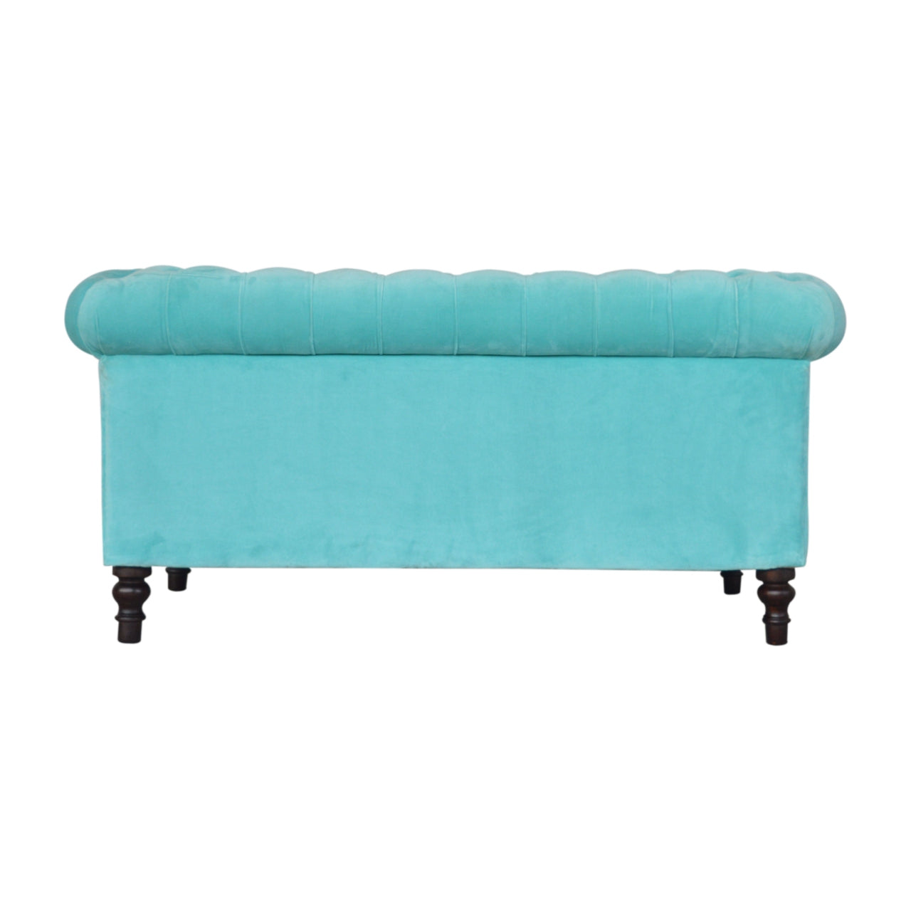 Chesterfield Sofa Loveseat | Aqua Gree Velvet | Made to Order